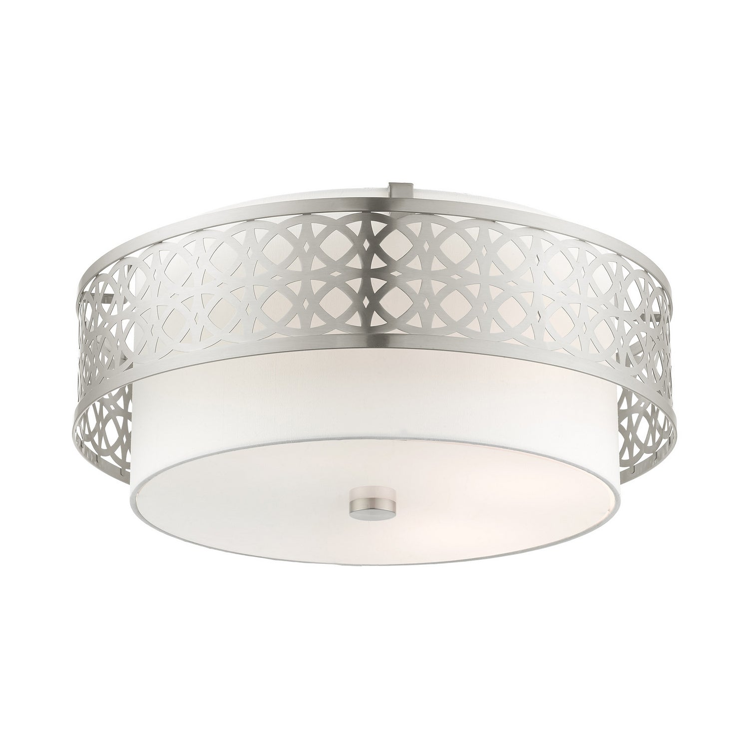 Livex Lighting - 49864-91 - Four Light Semi Flush Mount - Calinda - Brushed Nickel