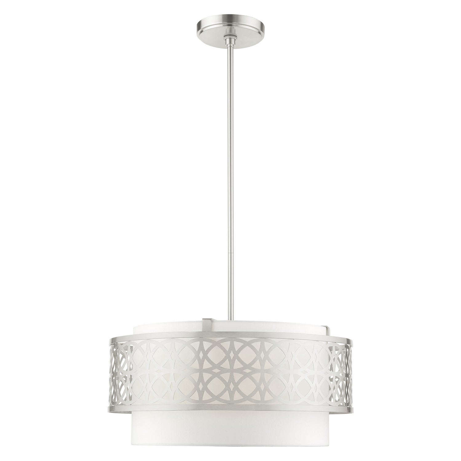 Livex Lighting - 49865-91 - Four Light Chandelier - Calinda - Brushed Nickel
