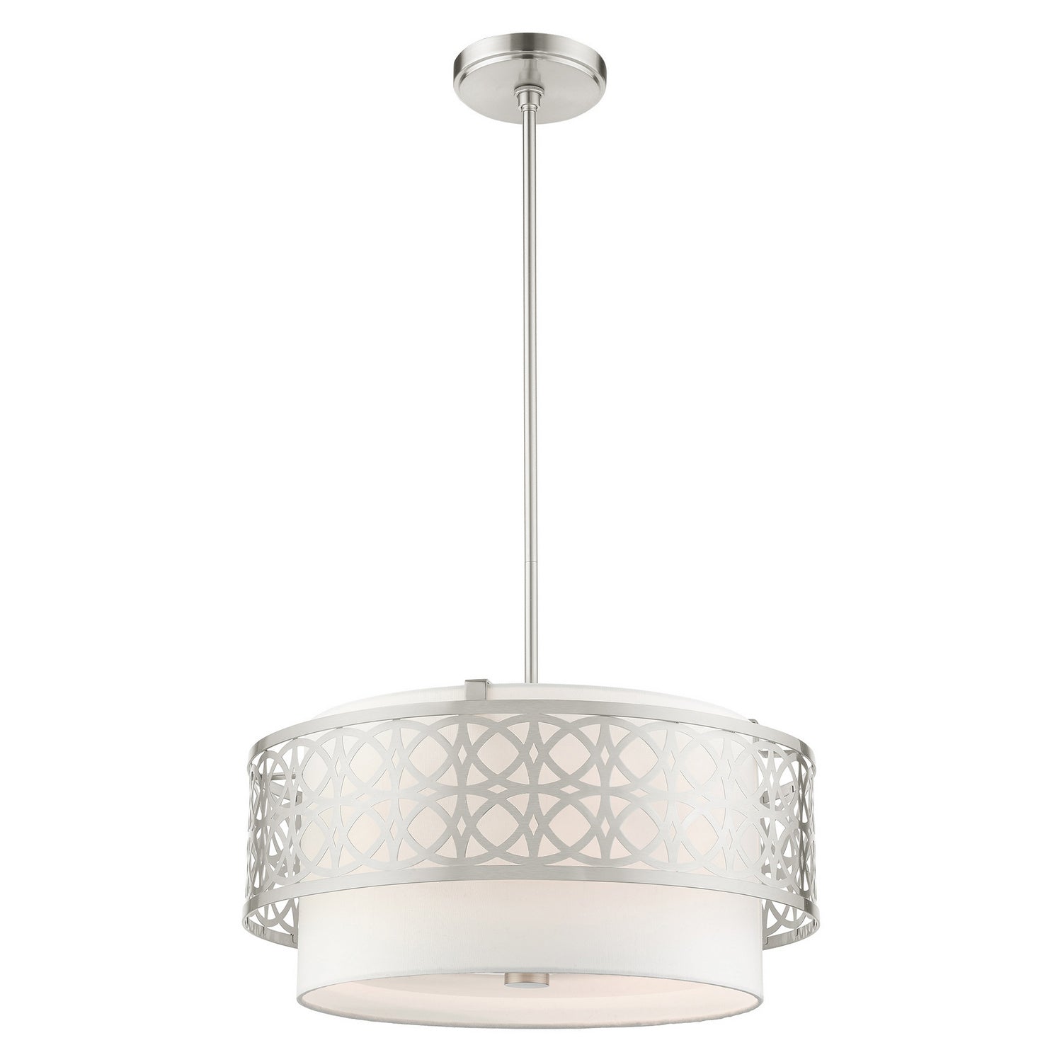 Livex Lighting - 49865-91 - Four Light Chandelier - Calinda - Brushed Nickel