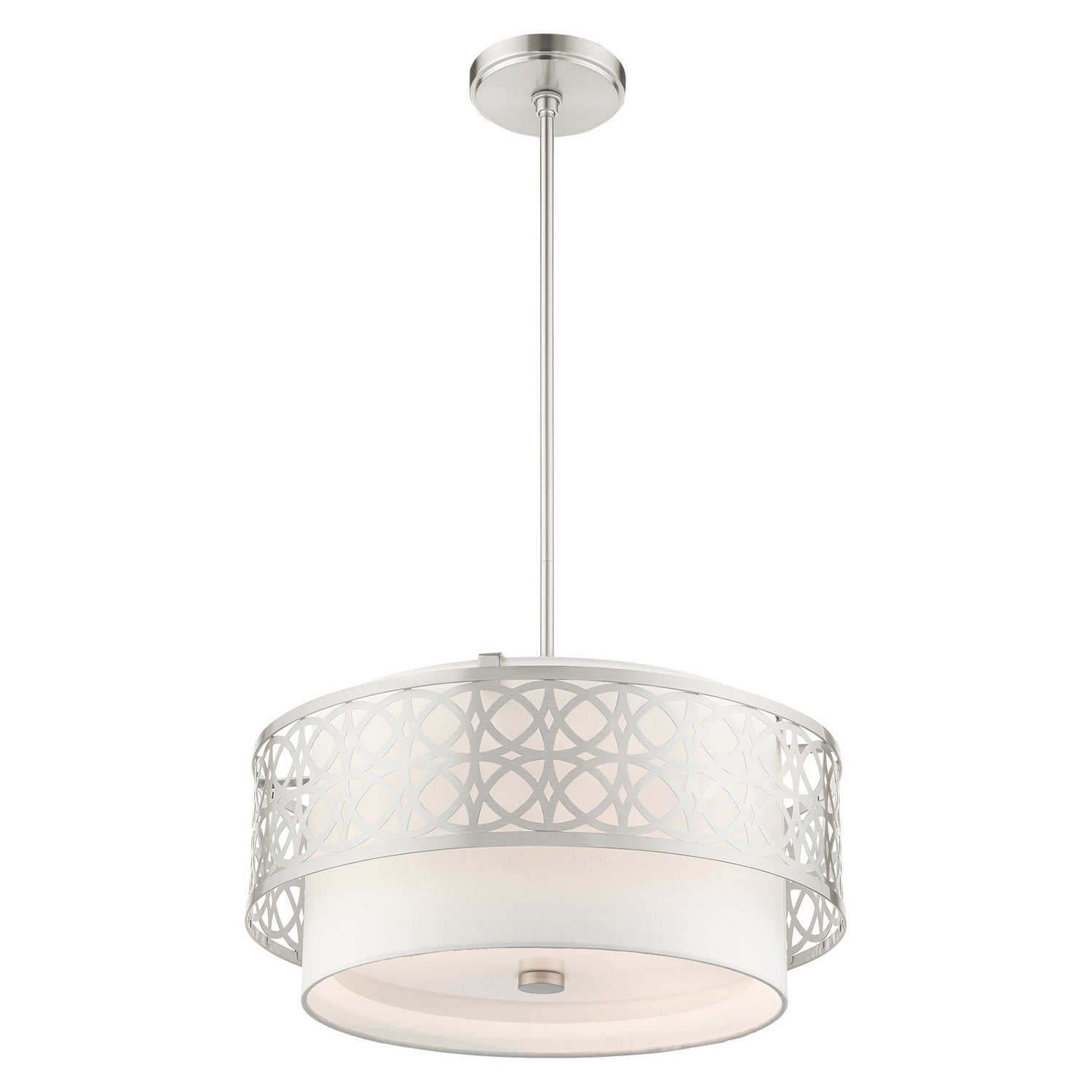 Livex Lighting - 49865-91 - Four Light Chandelier - Calinda - Brushed Nickel