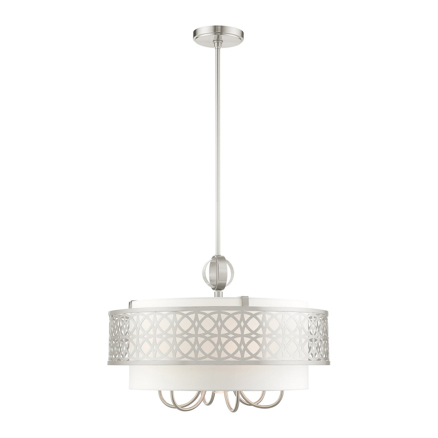 Livex Lighting - 49866-91 - Seven Light Chandelier - Calinda - Brushed Nickel