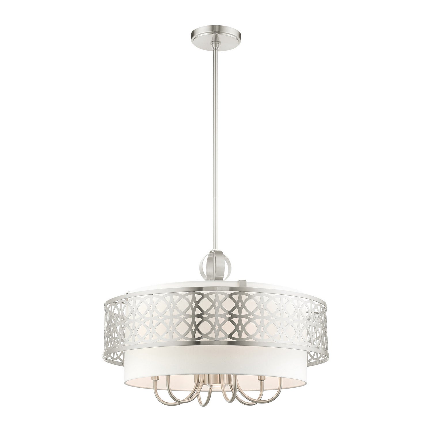 Livex Lighting - 49866-91 - Seven Light Chandelier - Calinda - Brushed Nickel