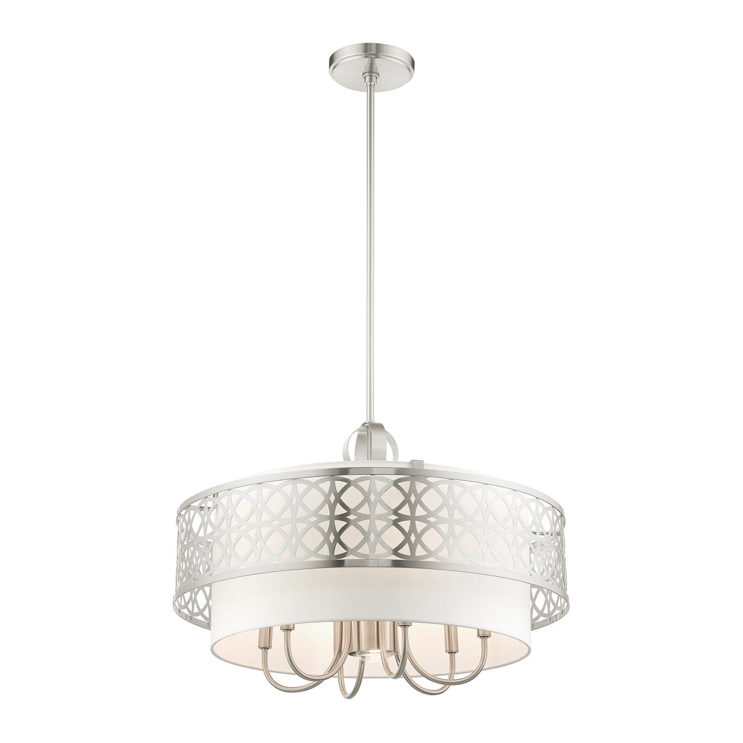 Livex Lighting - 49866-91 - Seven Light Chandelier - Calinda - Brushed Nickel