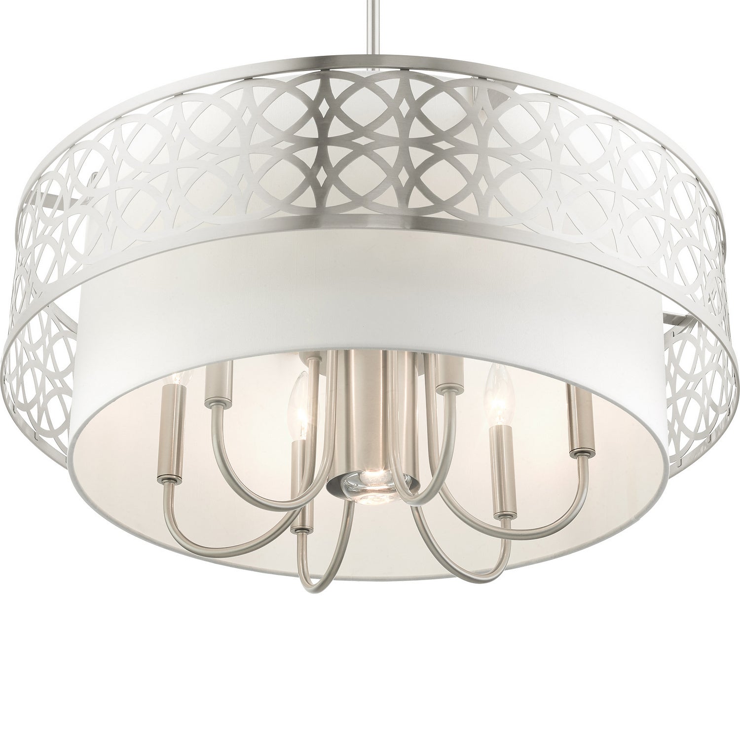 Livex Lighting - 49866-91 - Seven Light Chandelier - Calinda - Brushed Nickel