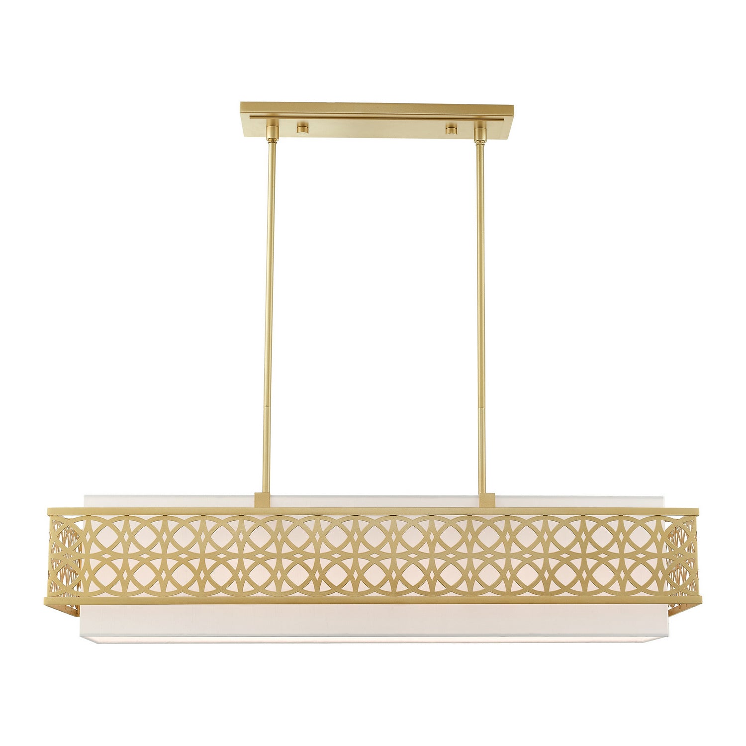 Livex Lighting - 49868-33 - Six Light Linear Chandelier - Calinda - Soft Gold
