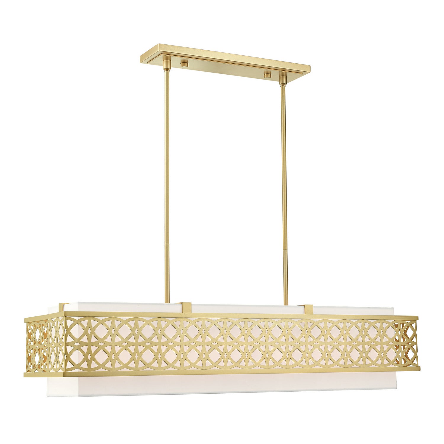 Livex Lighting - 49868-33 - Six Light Linear Chandelier - Calinda - Soft Gold
