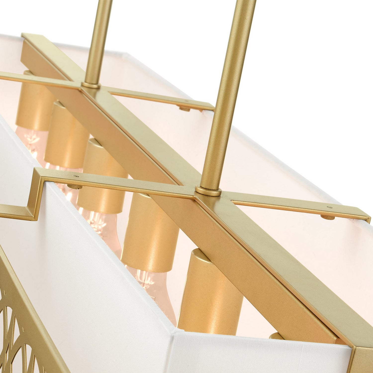 Livex Lighting - 49868-33 - Six Light Linear Chandelier - Calinda - Soft Gold