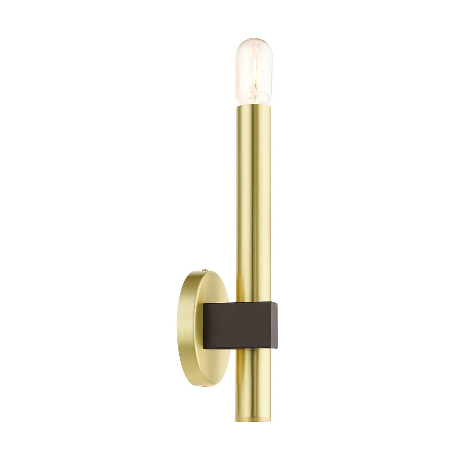 Livex Lighting - 49991-12 - One Light Wall Sconce - Helsinki - Satin Brass w/ Bronzes