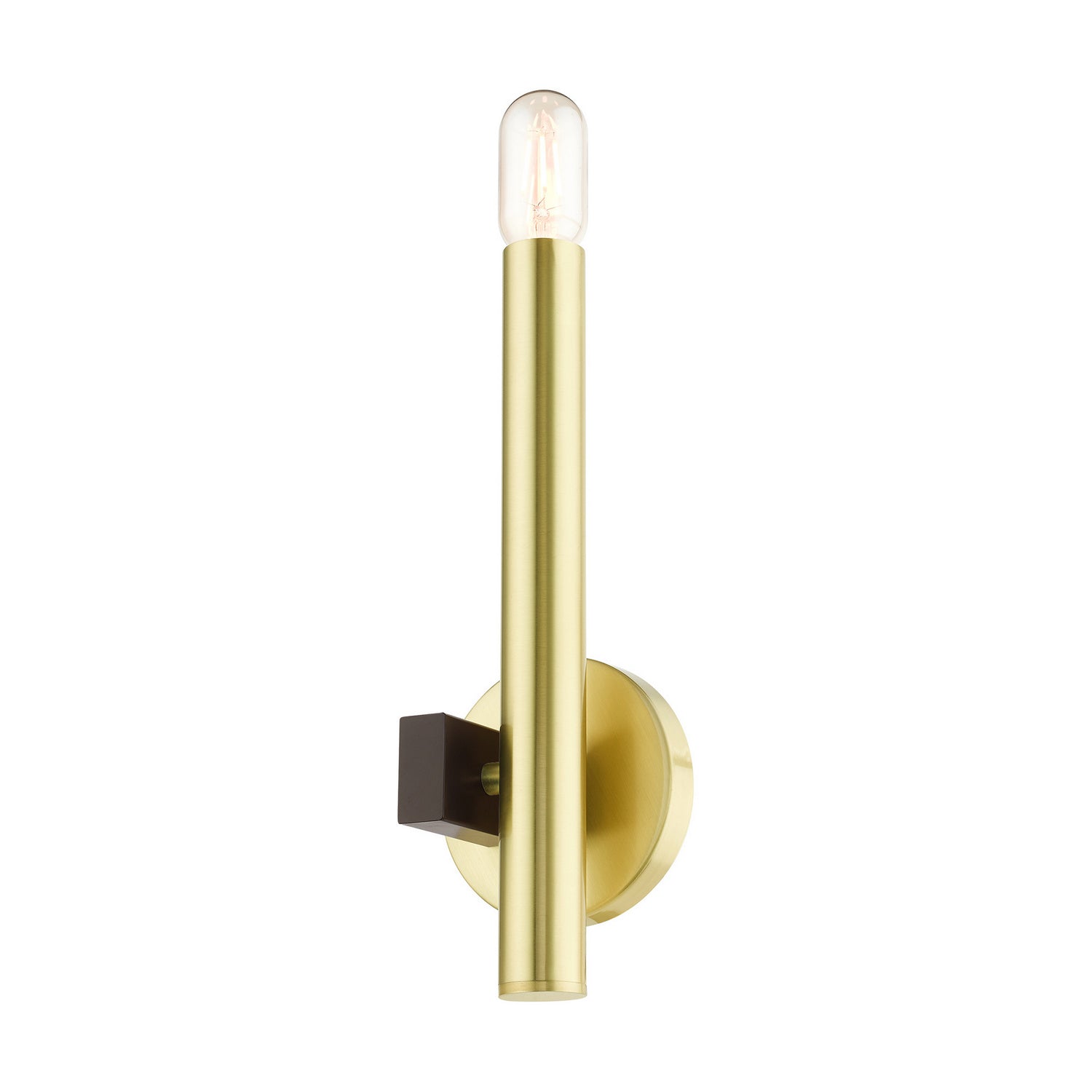 Livex Lighting - 49991-12 - One Light Wall Sconce - Helsinki - Satin Brass w/ Bronzes