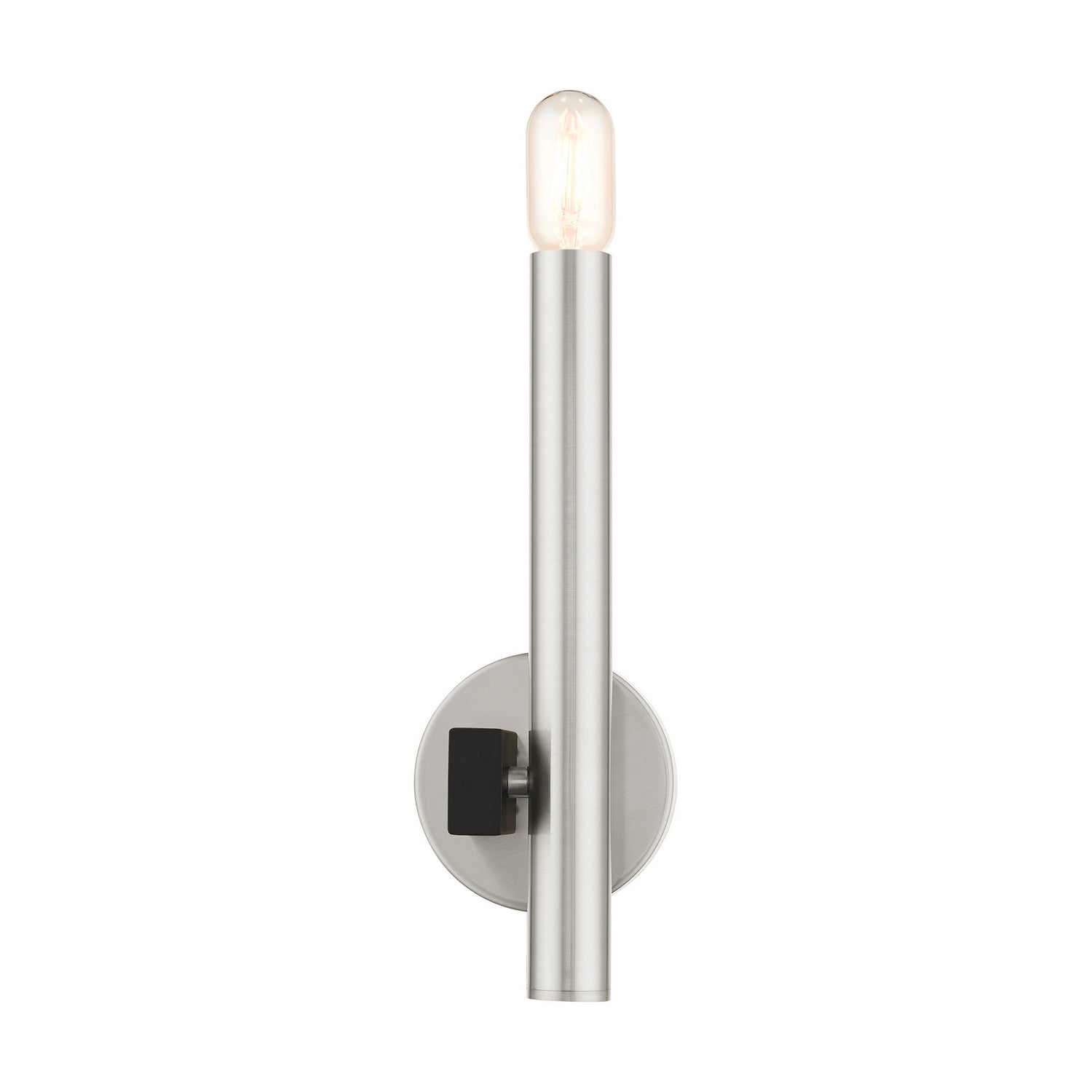 Livex Lighting - 49991-91 - One Light Wall Sconce - Helsinki - Brushed Nickel w/ Blacks