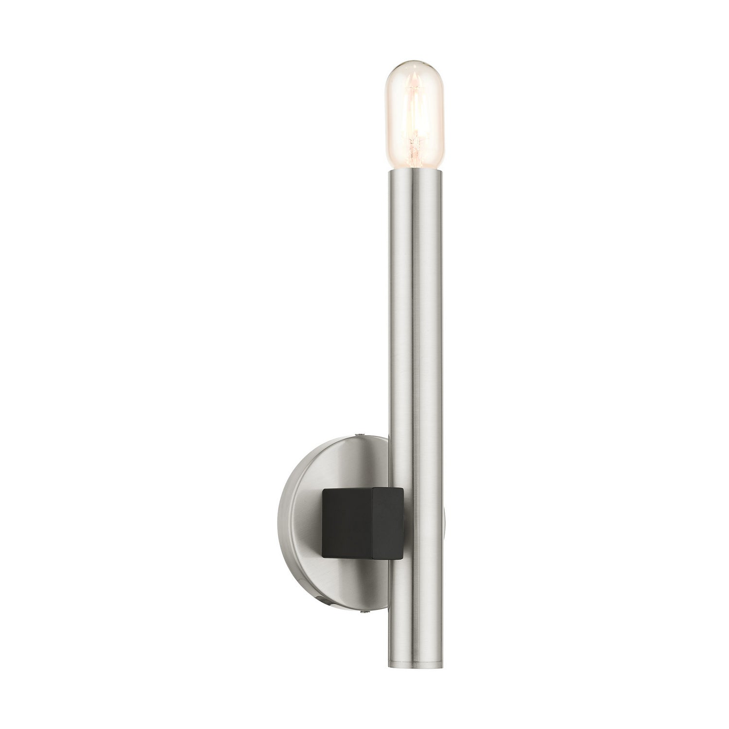 Livex Lighting - 49991-91 - One Light Wall Sconce - Helsinki - Brushed Nickel w/ Blacks