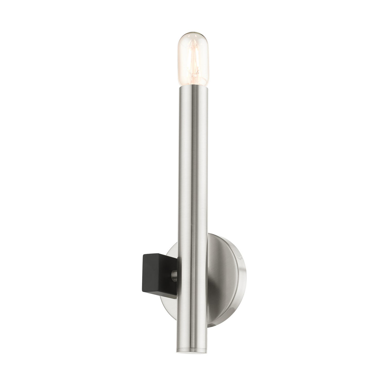 Livex Lighting - 49991-91 - One Light Wall Sconce - Helsinki - Brushed Nickel w/ Blacks