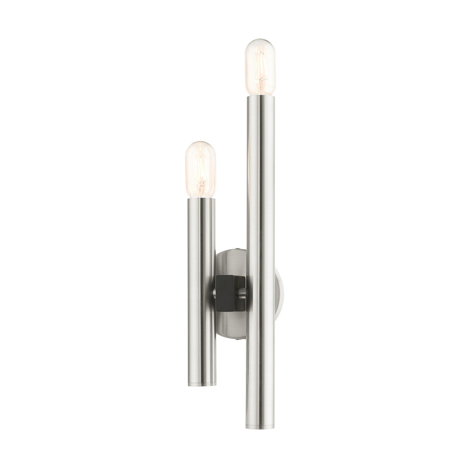 Livex Lighting - 49992-91 - Two Light Wall Sconce - Helsinki - Brushed Nickel w/ Blacks