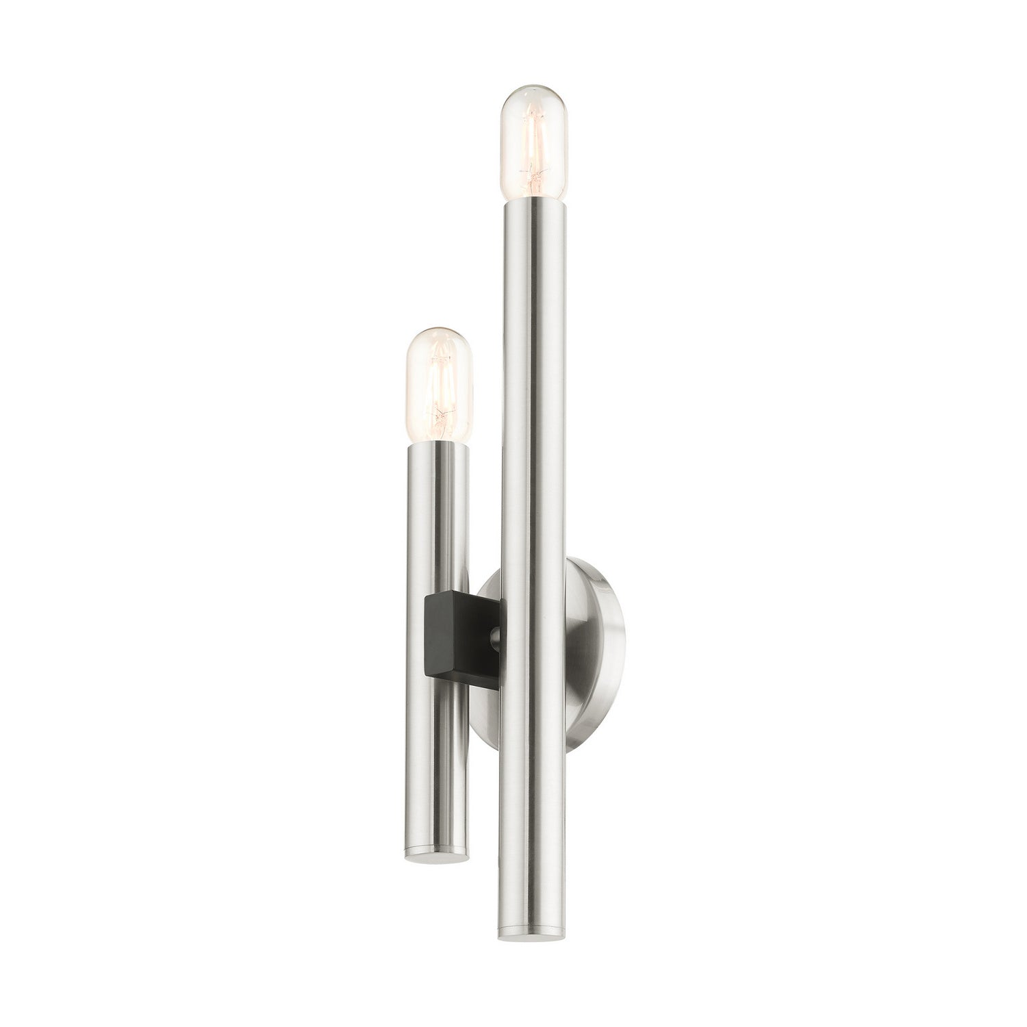 Livex Lighting - 49992-91 - Two Light Wall Sconce - Helsinki - Brushed Nickel w/ Blacks