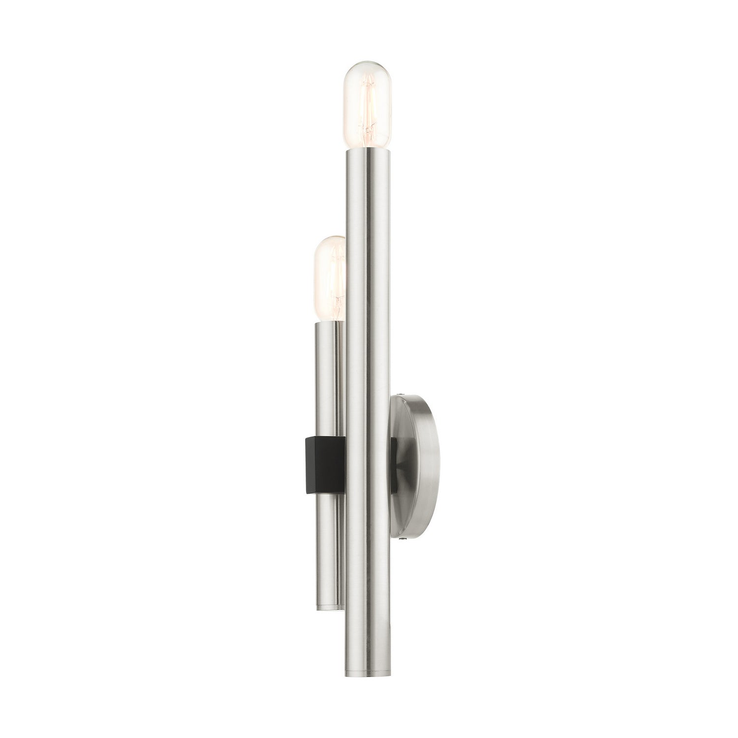 Livex Lighting - 49992-91 - Two Light Wall Sconce - Helsinki - Brushed Nickel w/ Blacks