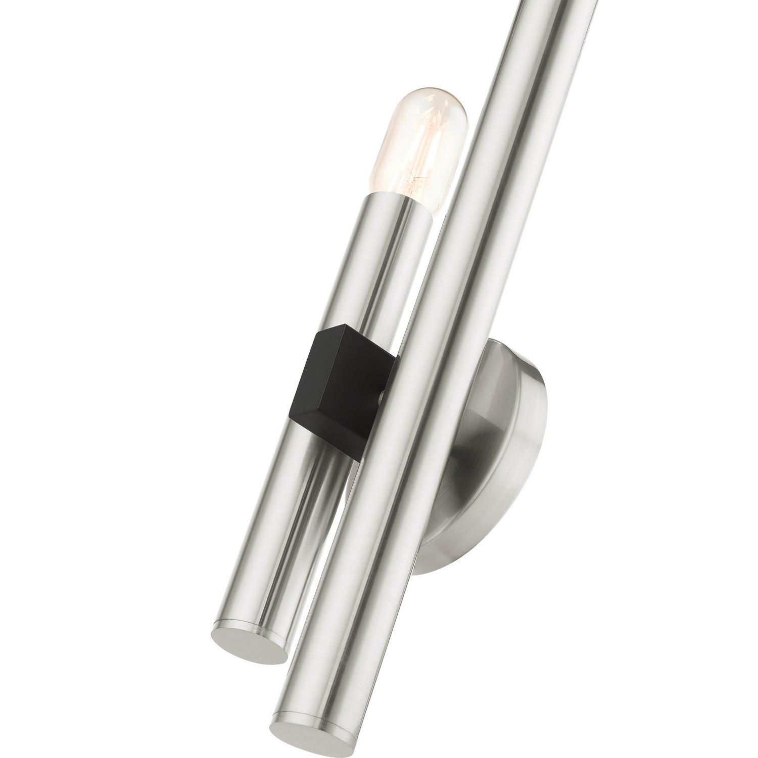 Livex Lighting - 49992-91 - Two Light Wall Sconce - Helsinki - Brushed Nickel w/ Blacks