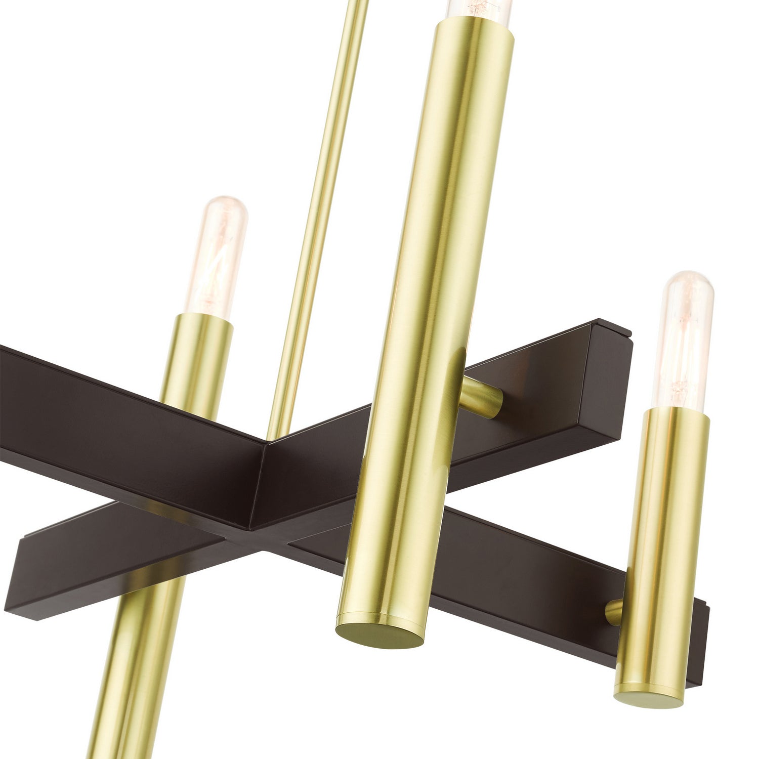 Livex Lighting - 49994-12 - Four Light Chandelier - Helsinki - Satin Brass w/ Bronzes