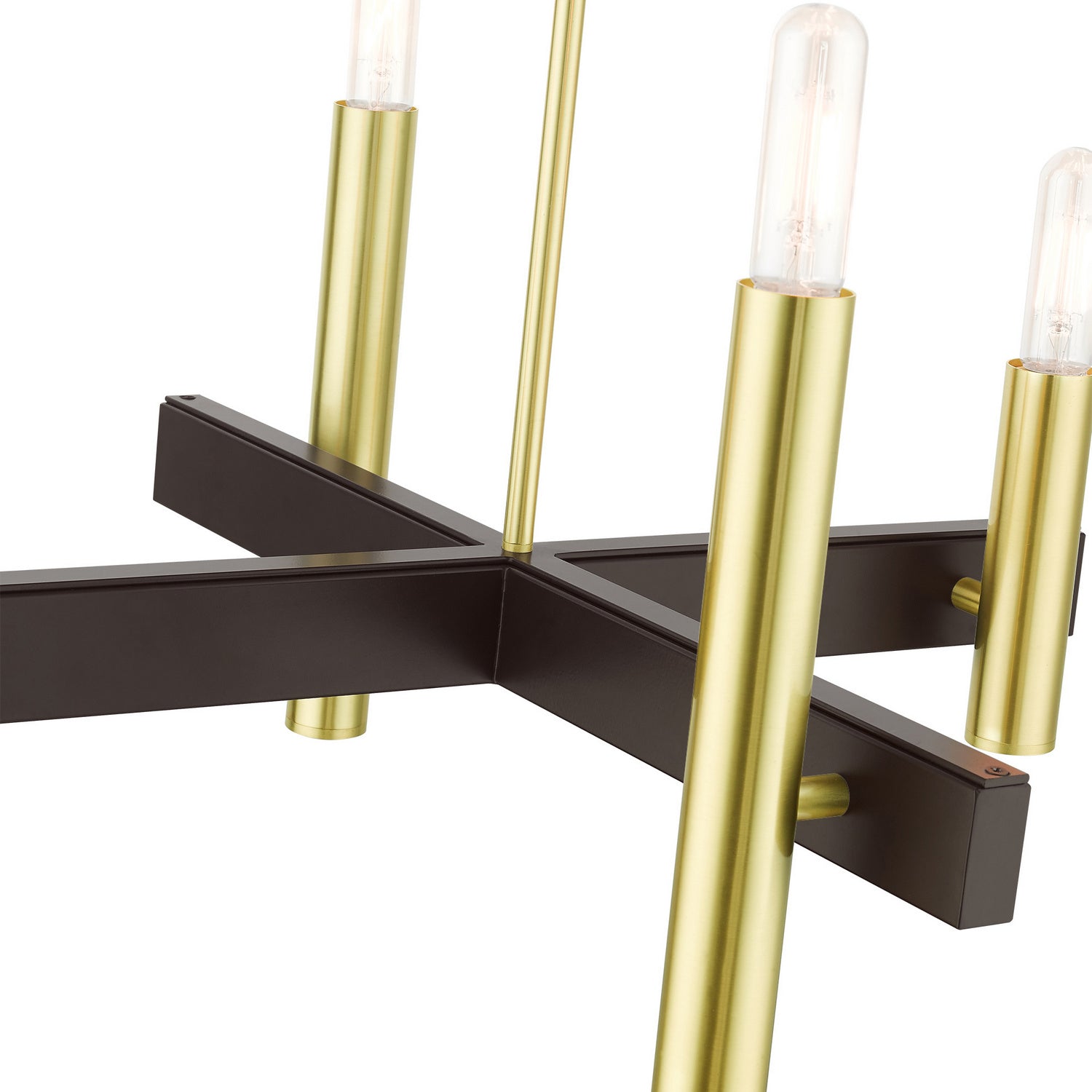 Livex Lighting - 49994-12 - Four Light Chandelier - Helsinki - Satin Brass w/ Bronzes