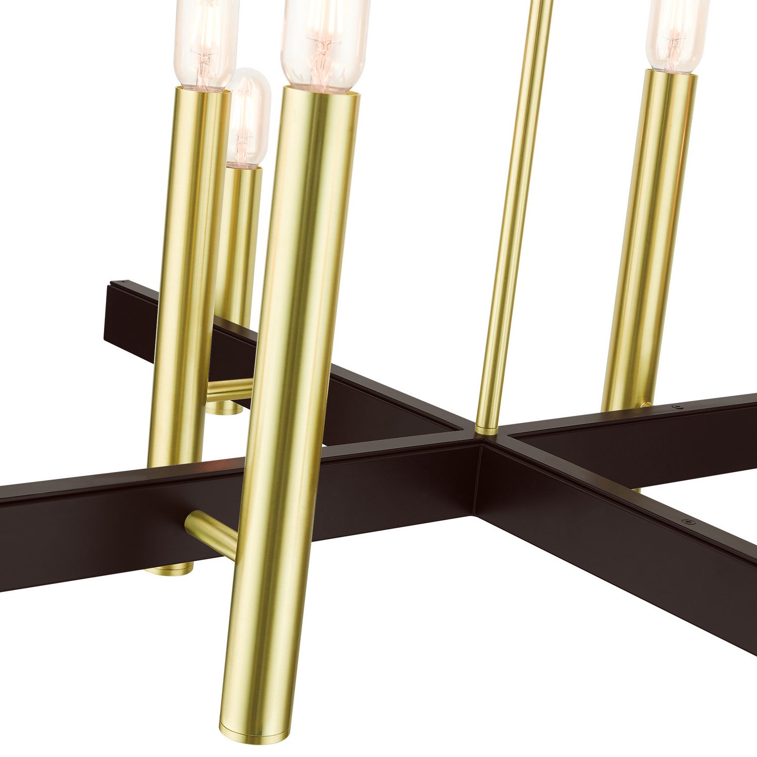 Livex Lighting - 49998-12 - Eight Light Chandelier - Helsinki - Satin Brass w/ Bronzes
