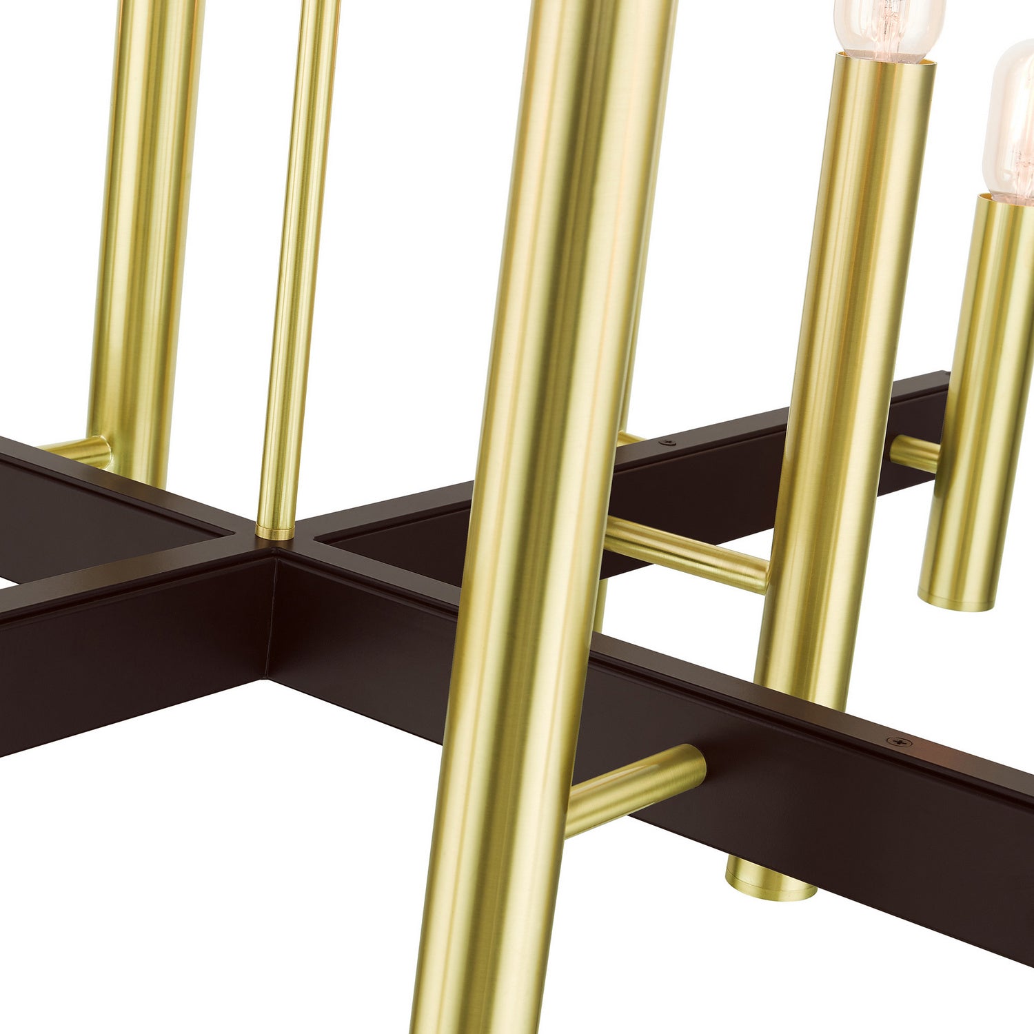 Livex Lighting - 49999-12 - 12 Light Chandelier - Helsinki - Satin Brass w/ Bronzes