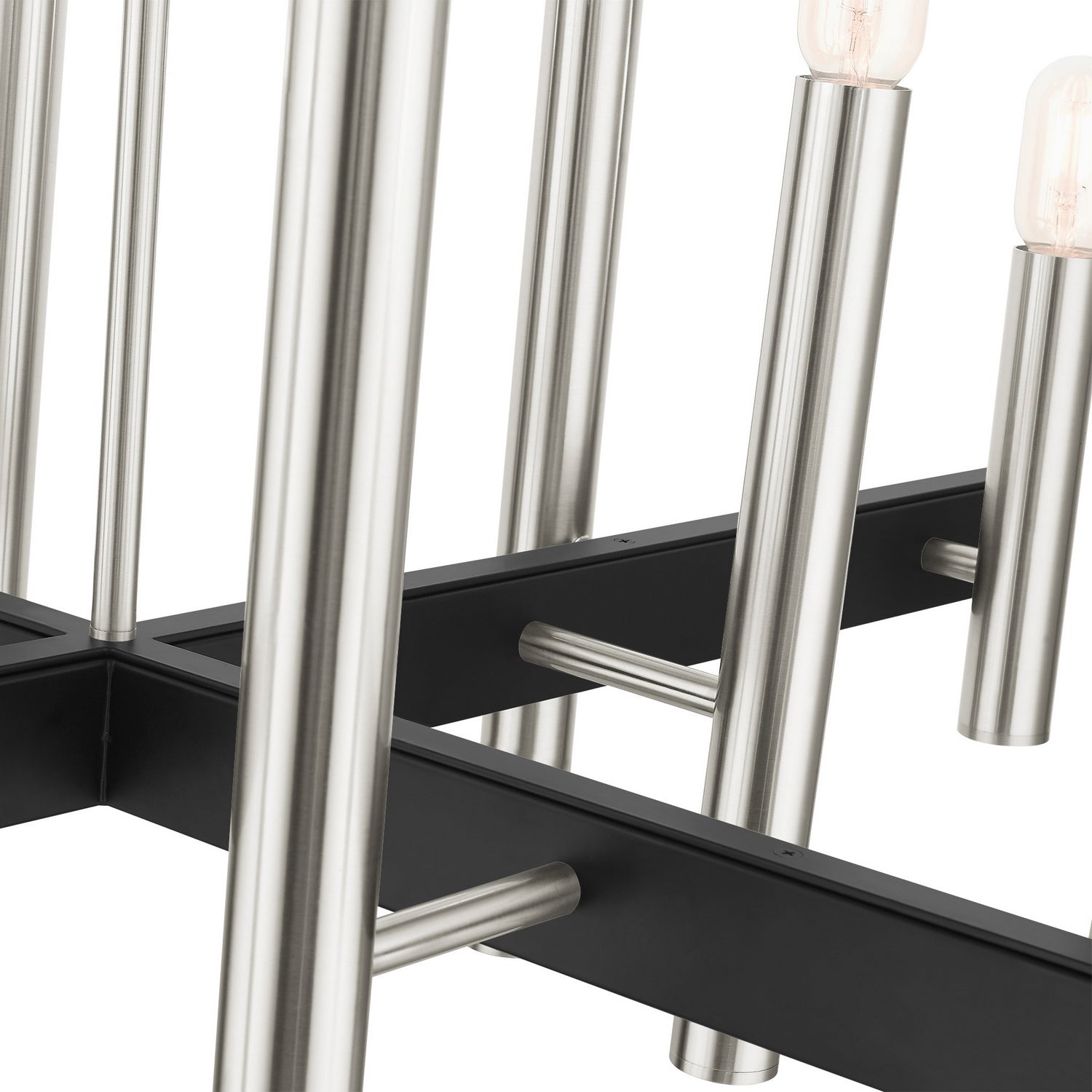 Livex Lighting - 49999-91 - 12 Light Chandelier - Helsinki - Brushed Nickel w/ Blacks