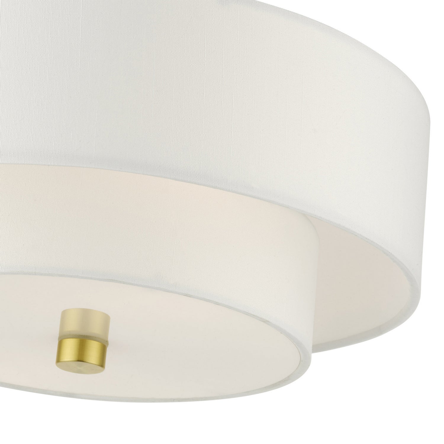 Livex Lighting - 51042-12 - Two Light Semi Flush Mount - Meridian - Satin Brass