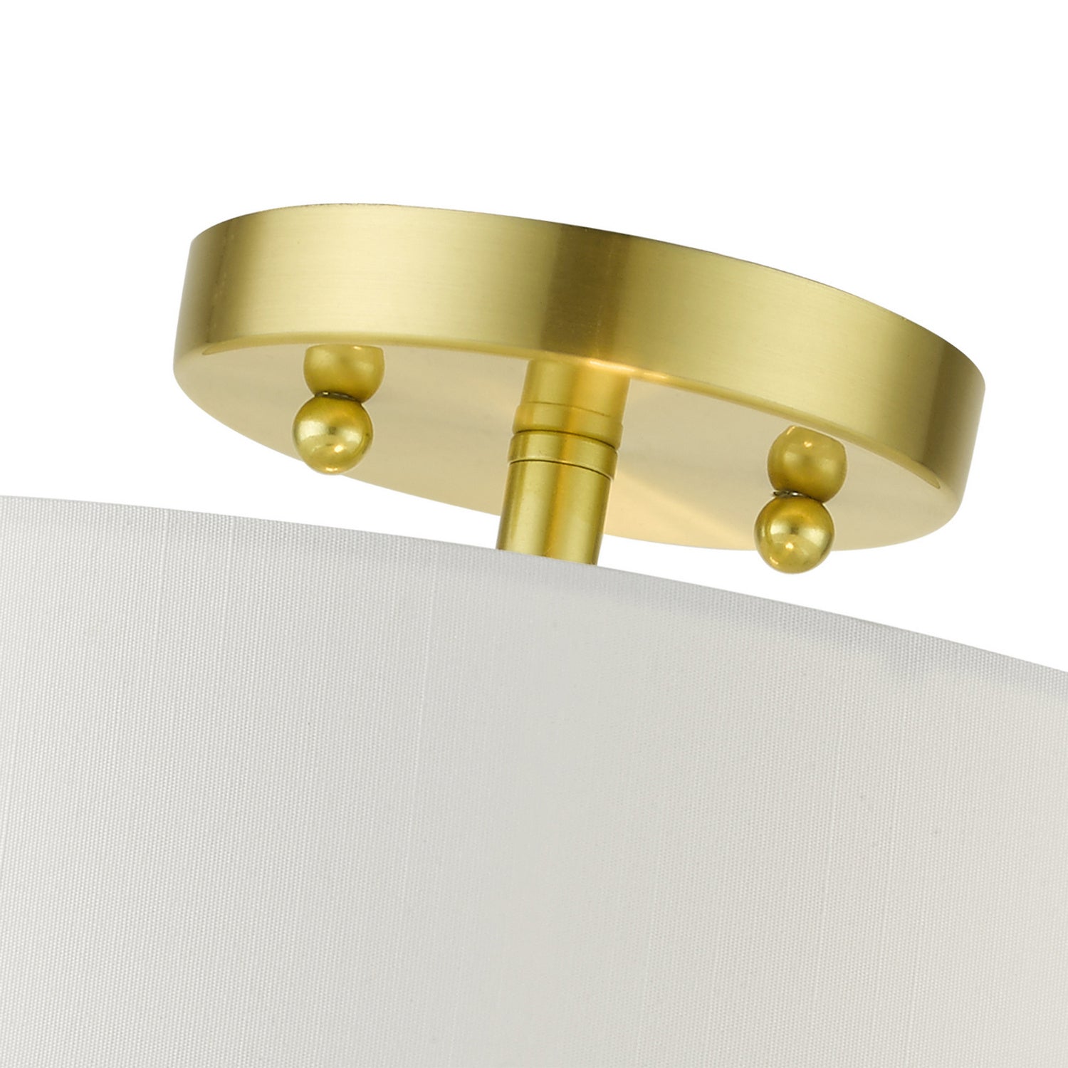 Livex Lighting - 51042-12 - Two Light Semi Flush Mount - Meridian - Satin Brass