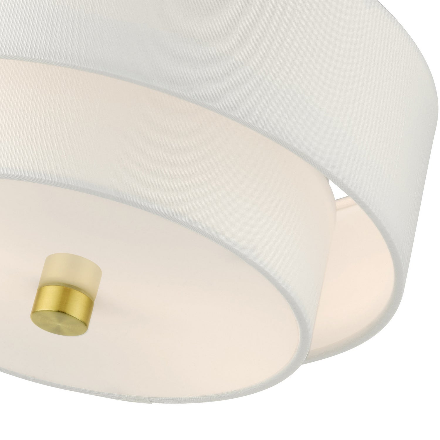 Livex Lighting - 51043-12 - Two Light Semi Flush Mount - Meridian - Satin Brass