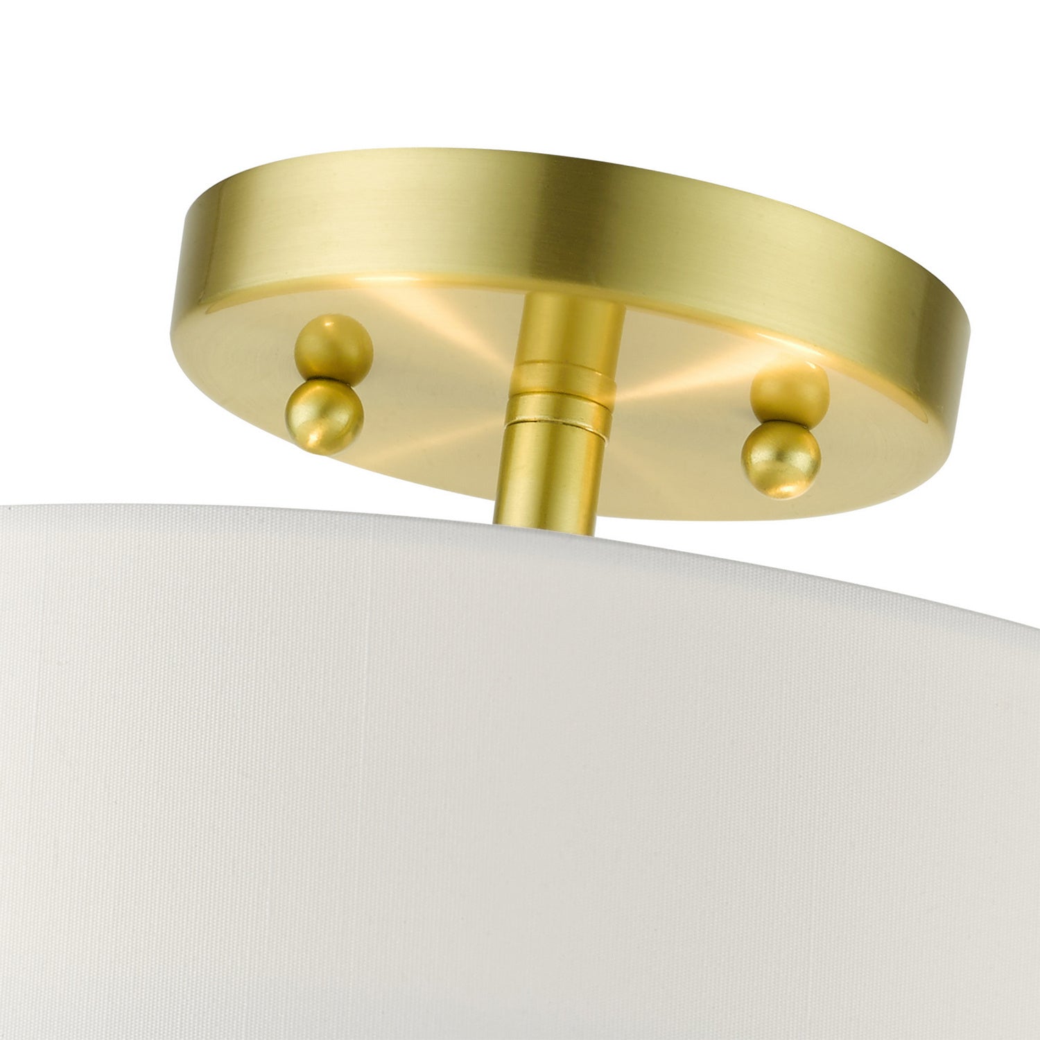 Livex Lighting - 51043-12 - Two Light Semi Flush Mount - Meridian - Satin Brass