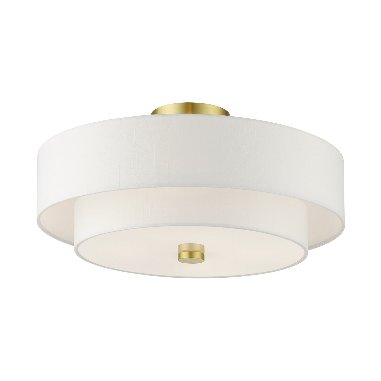 Livex Lighting - 51045-12 - Four Light Semi Flush Mount - Meridian - Satin Brass