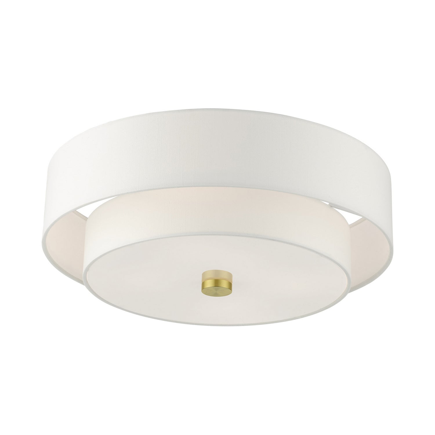 Livex Lighting - 51045-12 - Four Light Semi Flush Mount - Meridian - Satin Brass