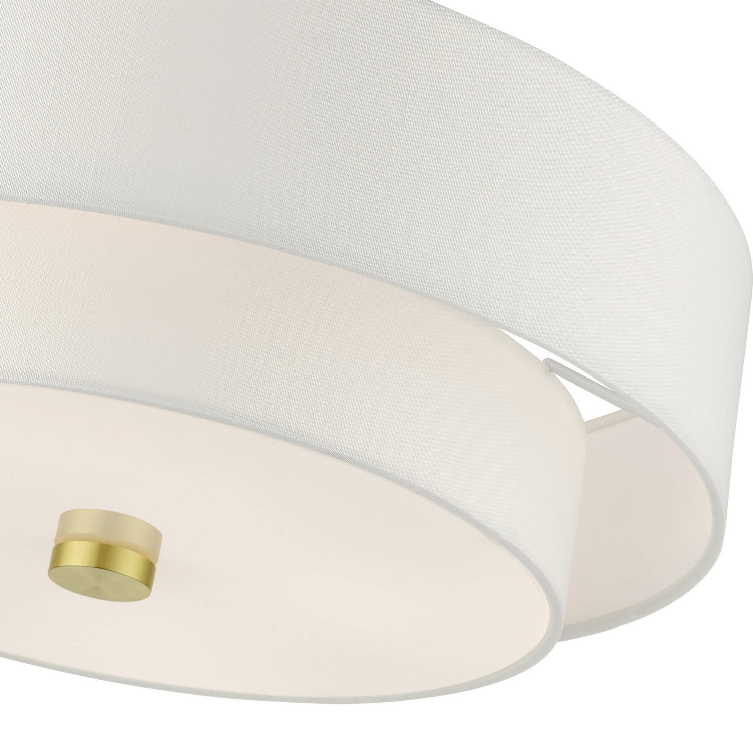 Livex Lighting - 51045-12 - Four Light Semi Flush Mount - Meridian - Satin Brass
