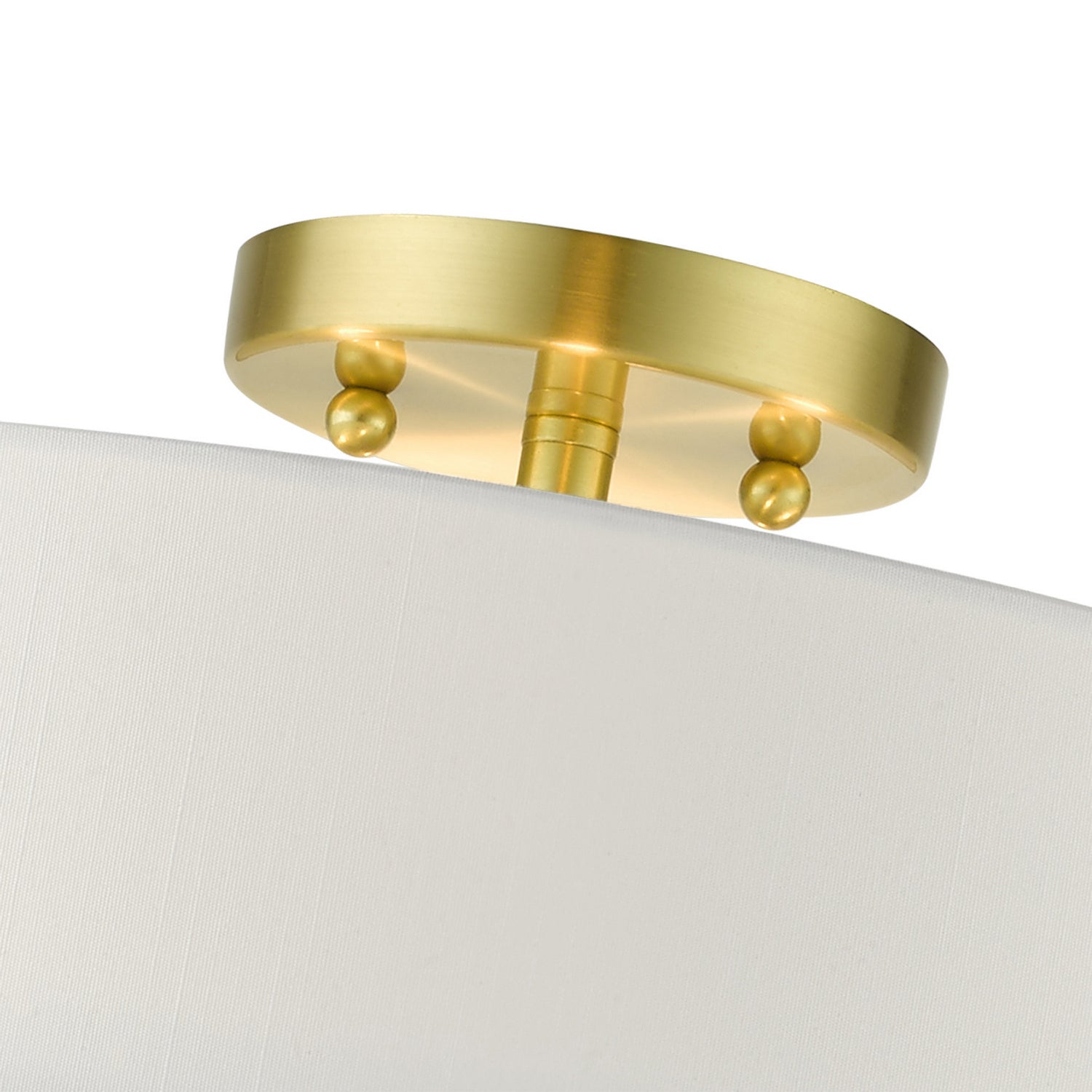 Livex Lighting - 51045-12 - Four Light Semi Flush Mount - Meridian - Satin Brass