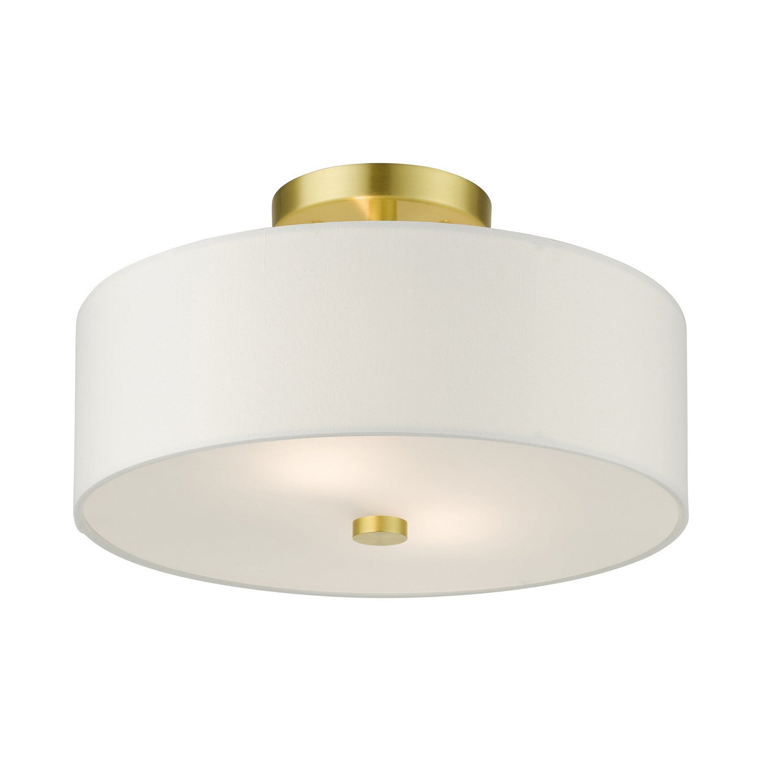 Livex Lighting - 51053-12 - Two Light Semi Flush Mount - Meridian - Satin Brass