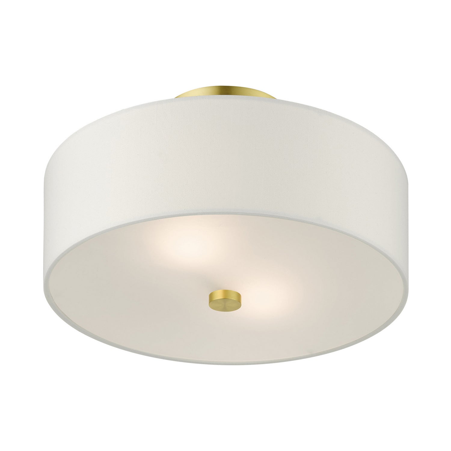Livex Lighting - 51053-12 - Two Light Semi Flush Mount - Meridian - Satin Brass