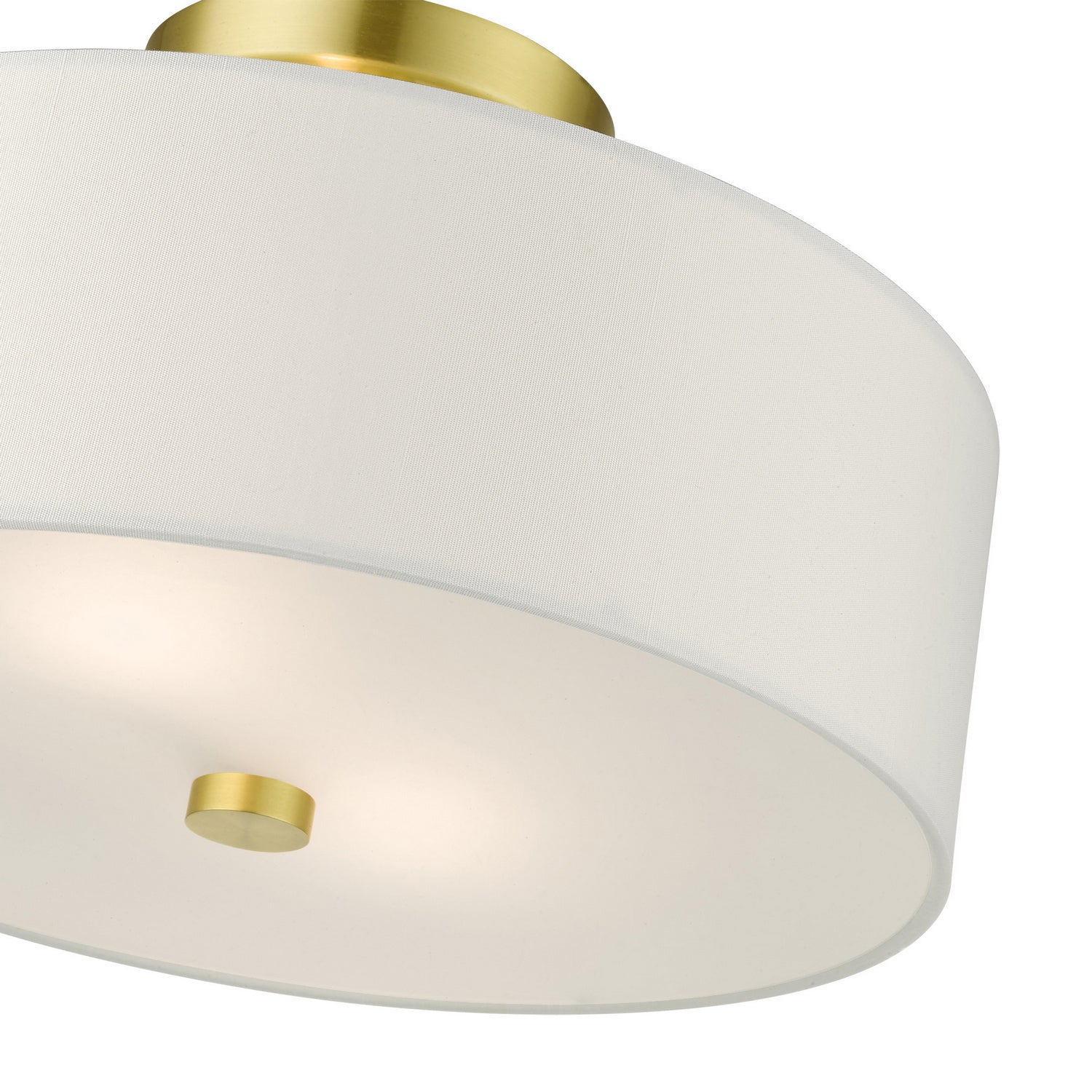 Livex Lighting - 51053-12 - Two Light Semi Flush Mount - Meridian - Satin Brass