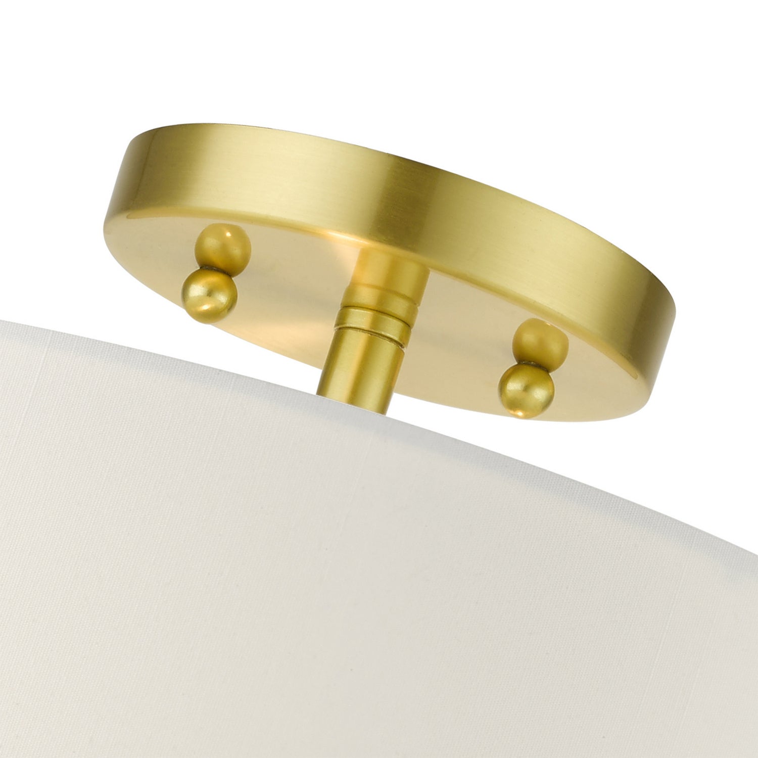 Livex Lighting - 51053-12 - Two Light Semi Flush Mount - Meridian - Satin Brass
