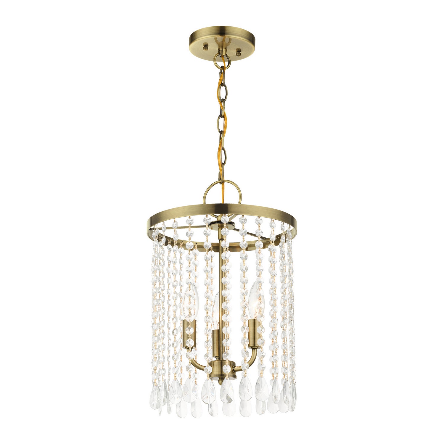 Livex Lighting - 51060-01 - Three Light Chandelier - Elizabeth - Antique Brass