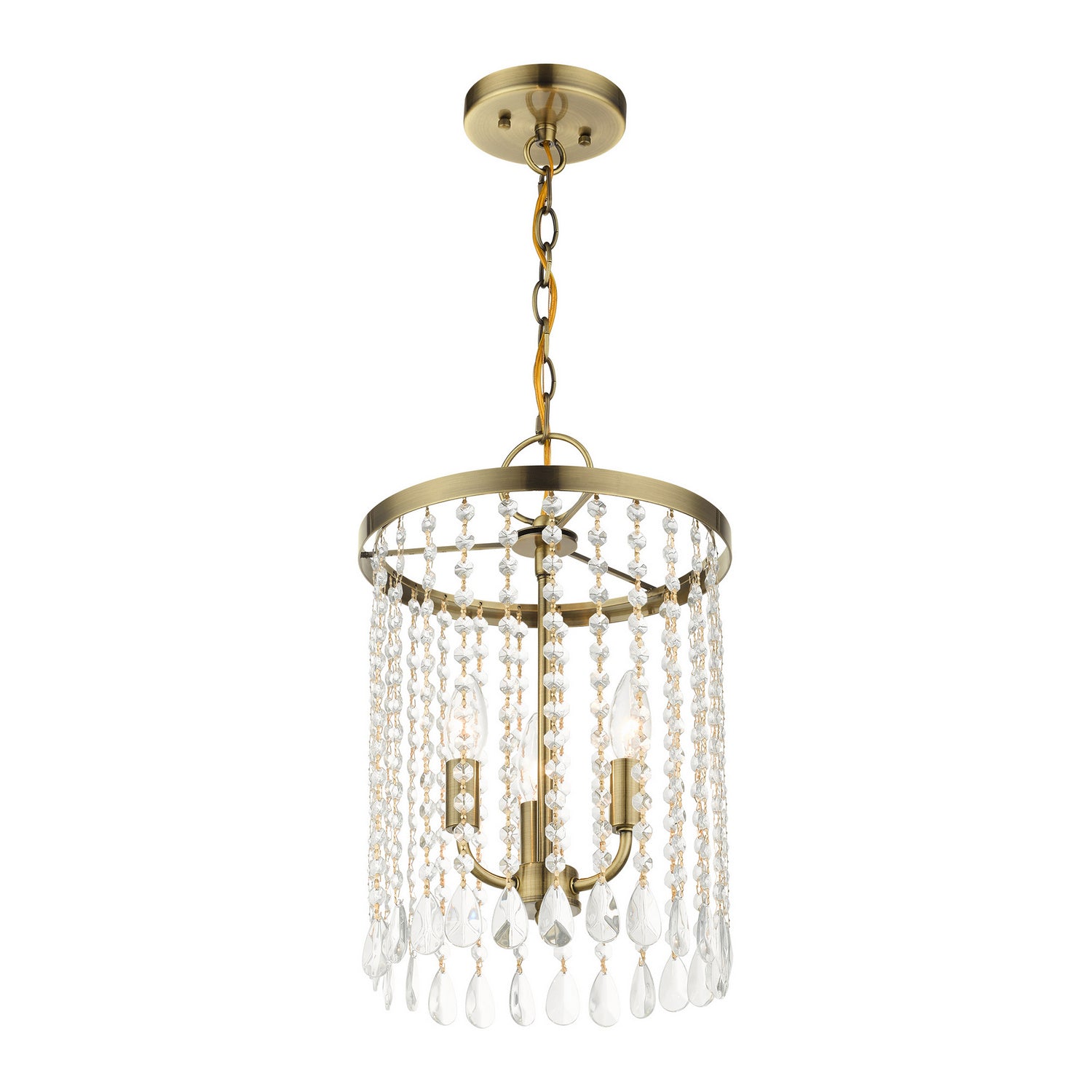 Livex Lighting - 51060-01 - Three Light Chandelier - Elizabeth - Antique Brass