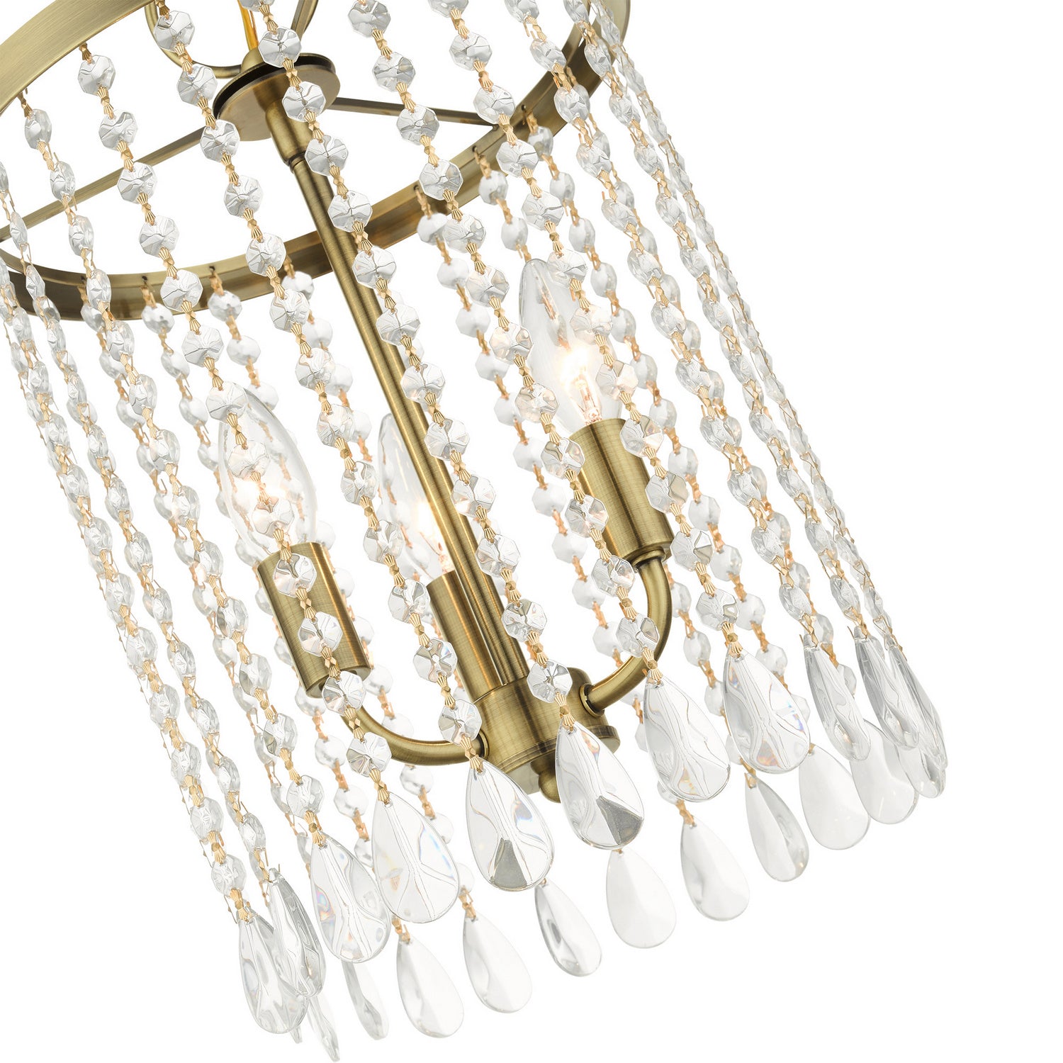 Livex Lighting - 51060-01 - Three Light Chandelier - Elizabeth - Antique Brass