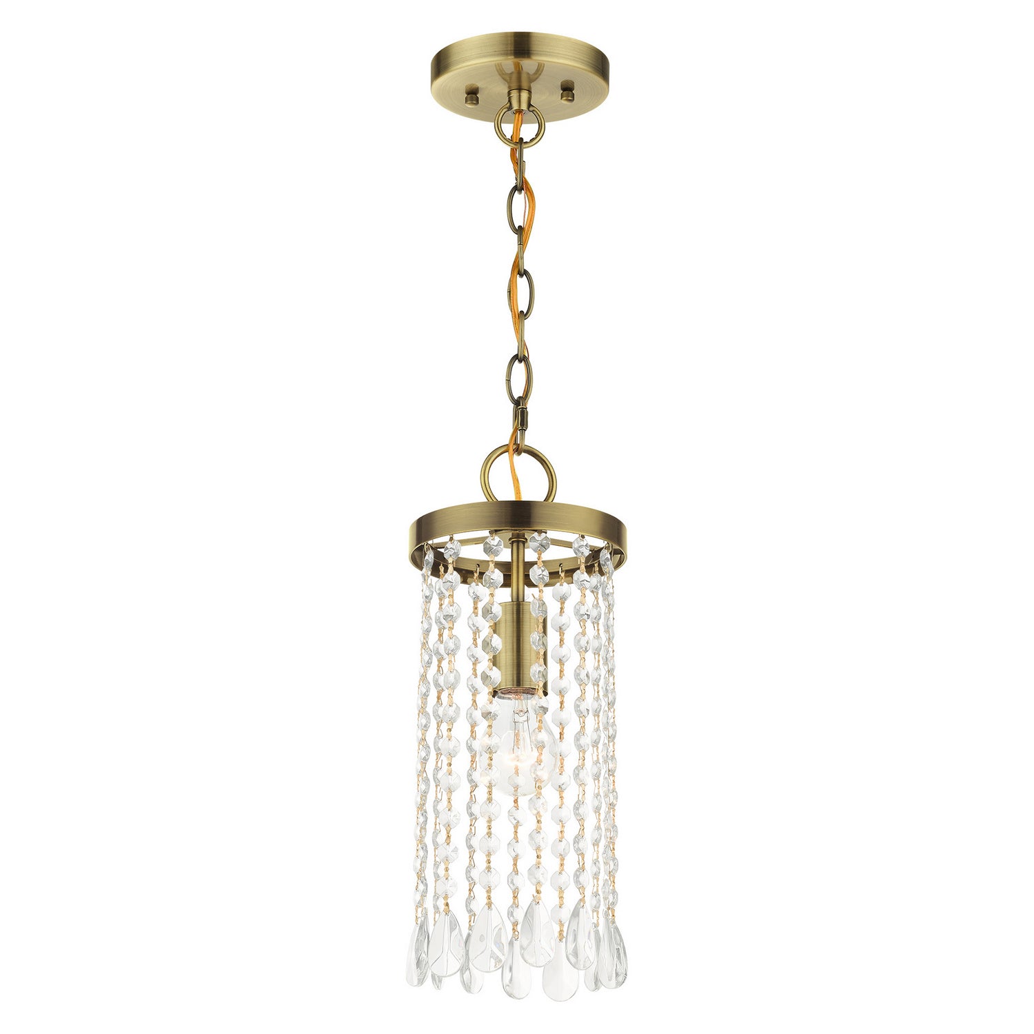 Livex Lighting - 51062-01 - One Light Mini Pendant - Elizabeth - Antique Brass