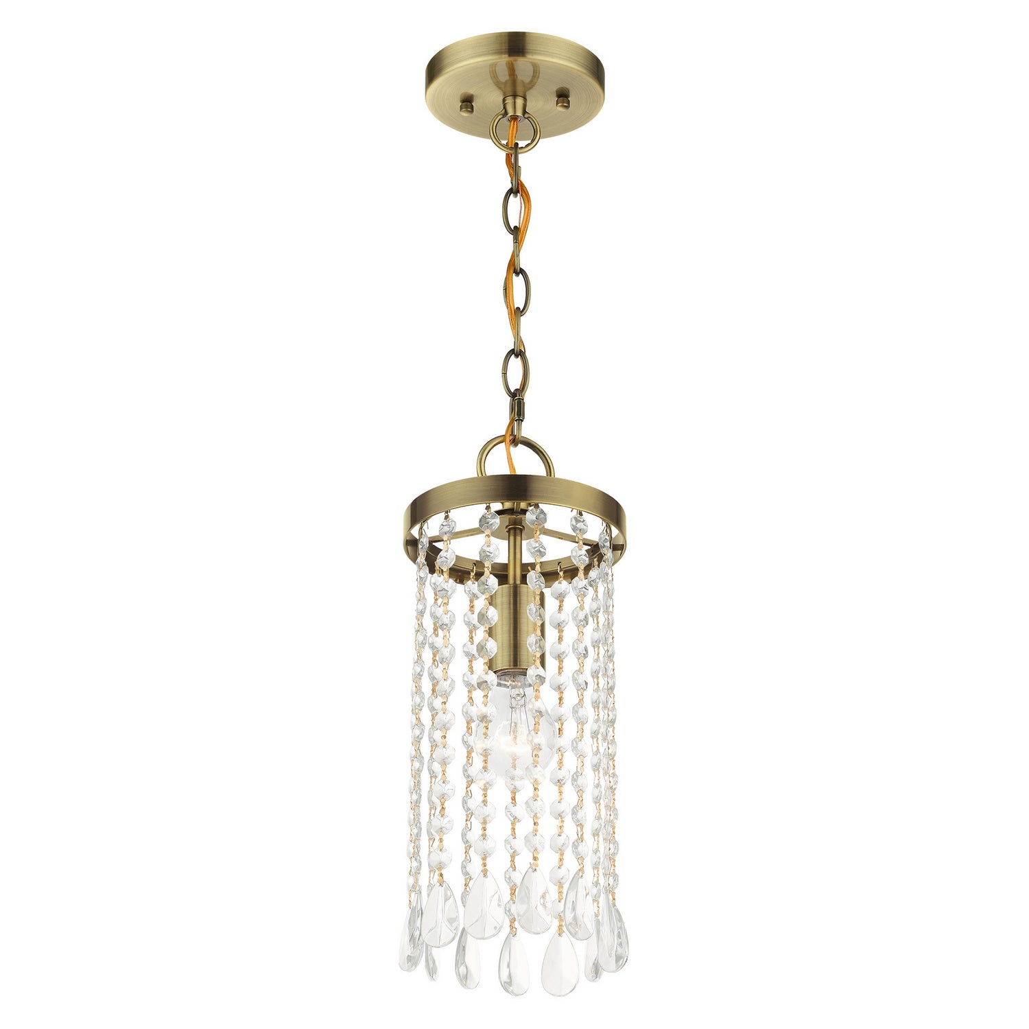 Livex Lighting - 51062-01 - One Light Mini Pendant - Elizabeth - Antique Brass