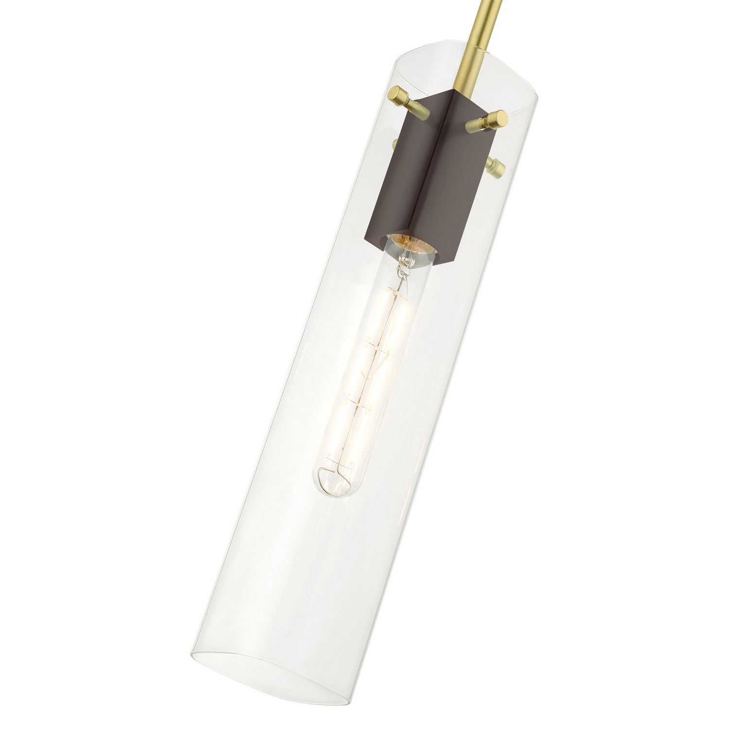 Livex Lighting - 51160-12 - One Light Pendant - Beckett - Satin Brass & Bronze