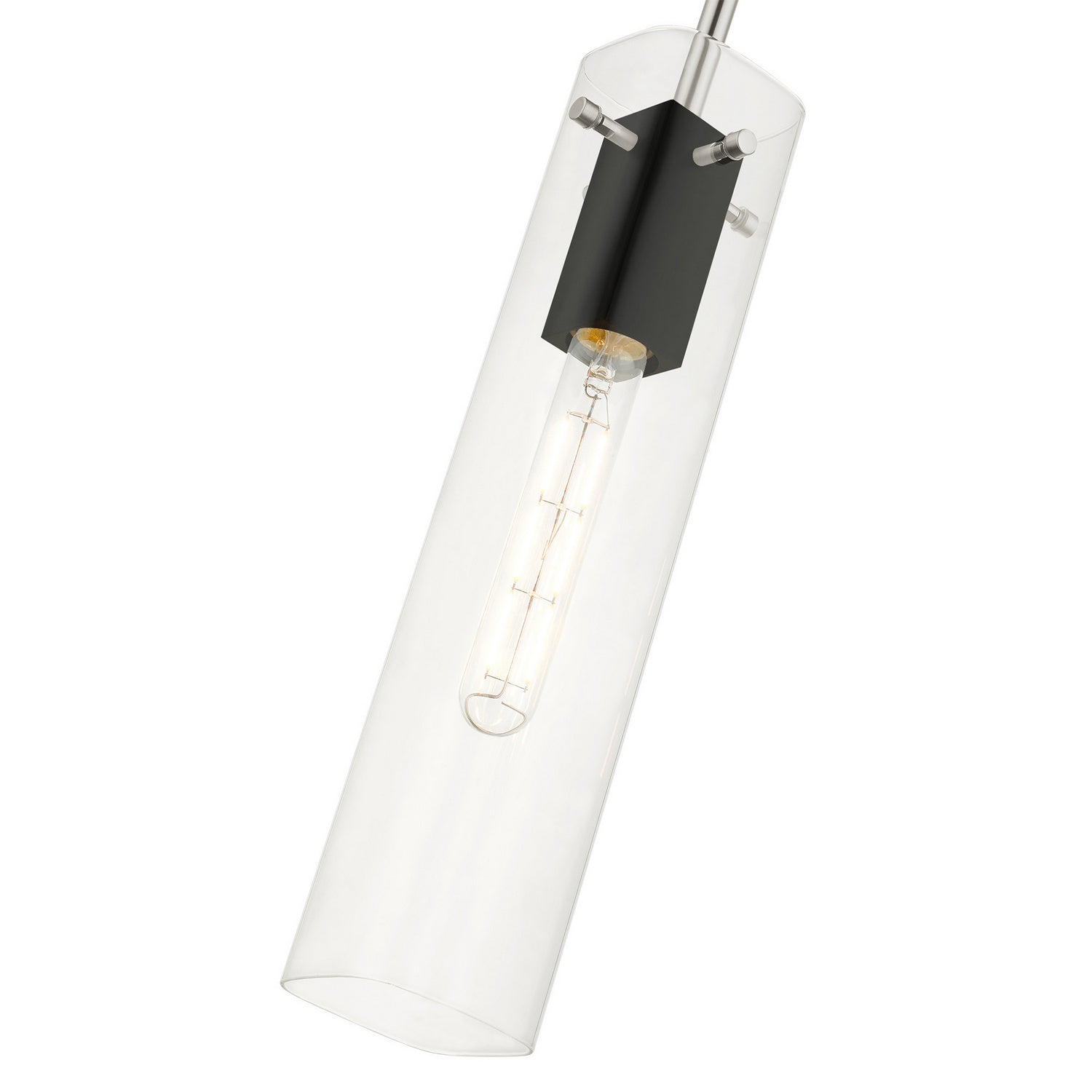 Livex Lighting - 51160-91 - One Light Pendant - Beckett - Brushed Nickel & Black