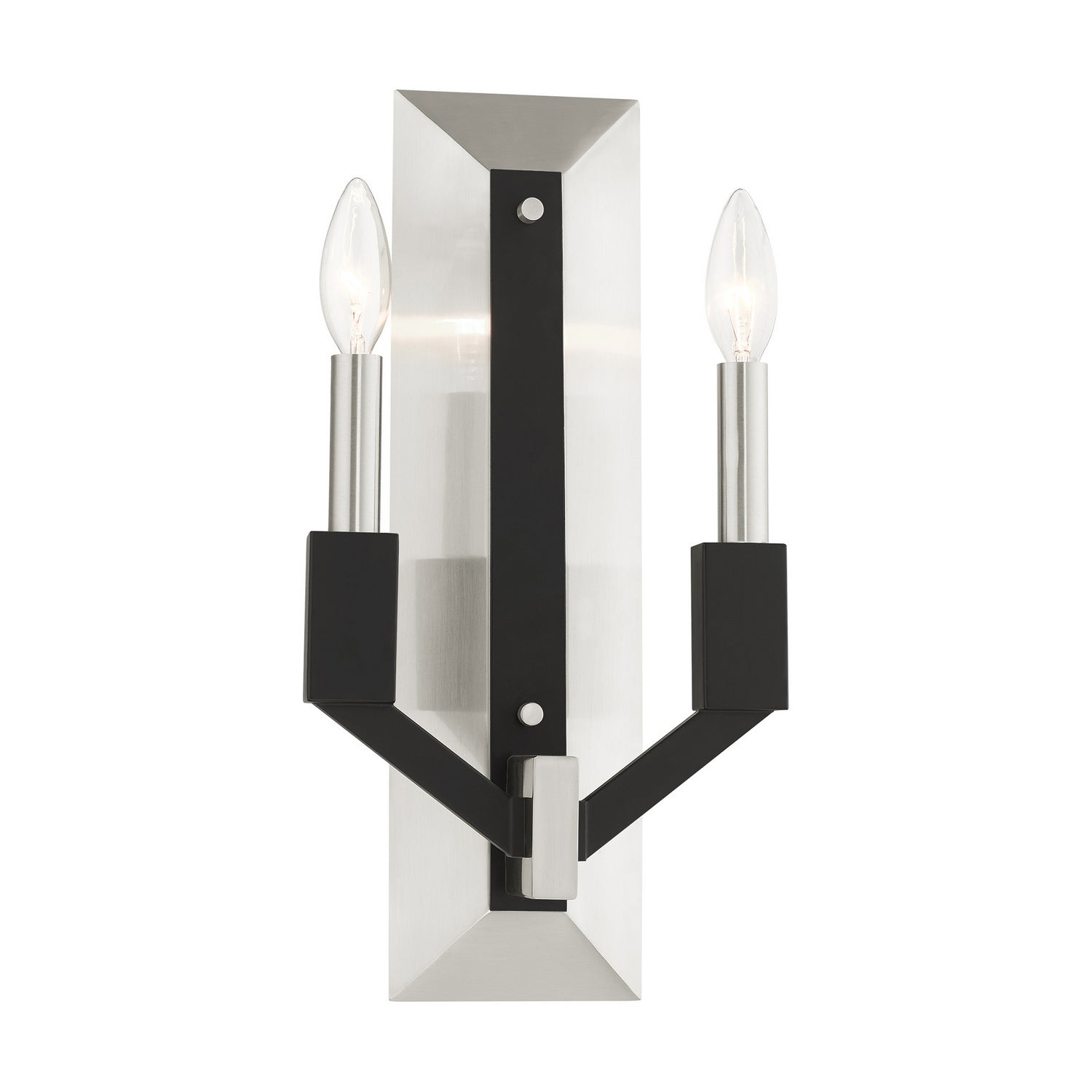 Livex Lighting - 51162-91 - Two Light Wall Sconce - Beckett - Brushed Nickel & Black
