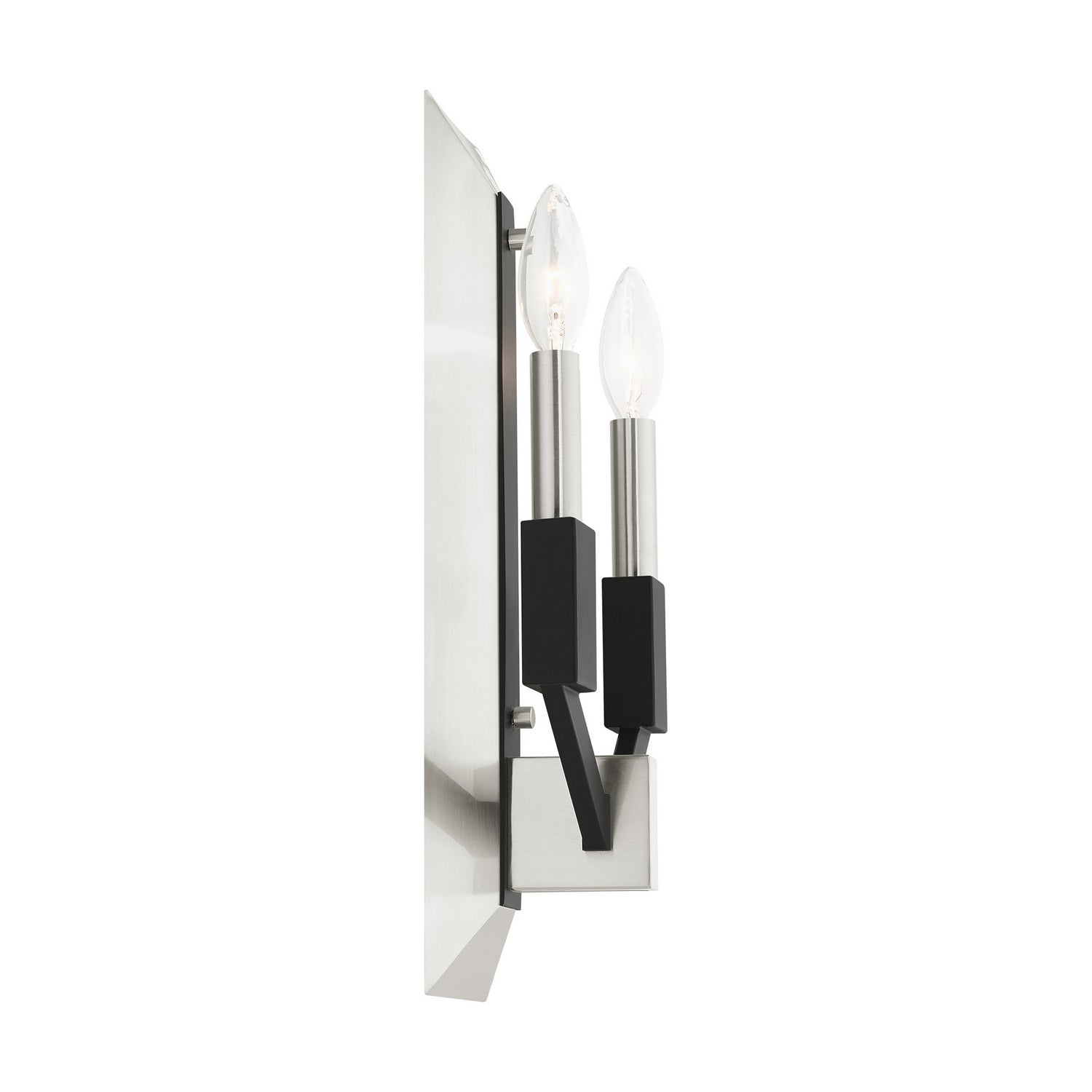 Livex Lighting - 51162-91 - Two Light Wall Sconce - Beckett - Brushed Nickel & Black