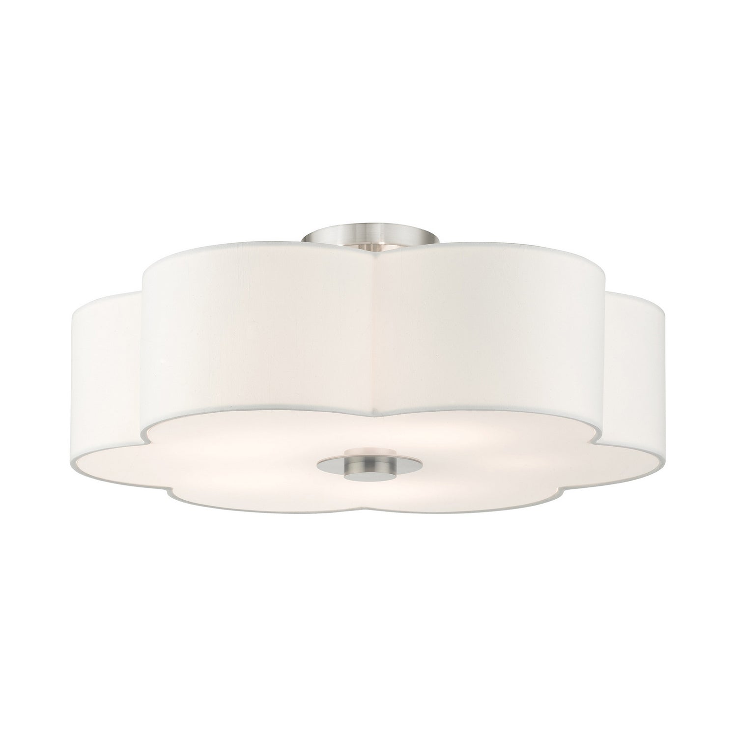 Livex Lighting - 52158-91 - Five Light Semi Flush Mount - Chelsea - Brushed Nickel