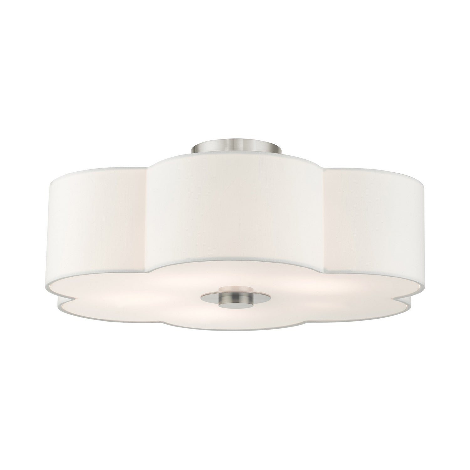 Livex Lighting - 52158-91 - Five Light Semi Flush Mount - Chelsea - Brushed Nickel