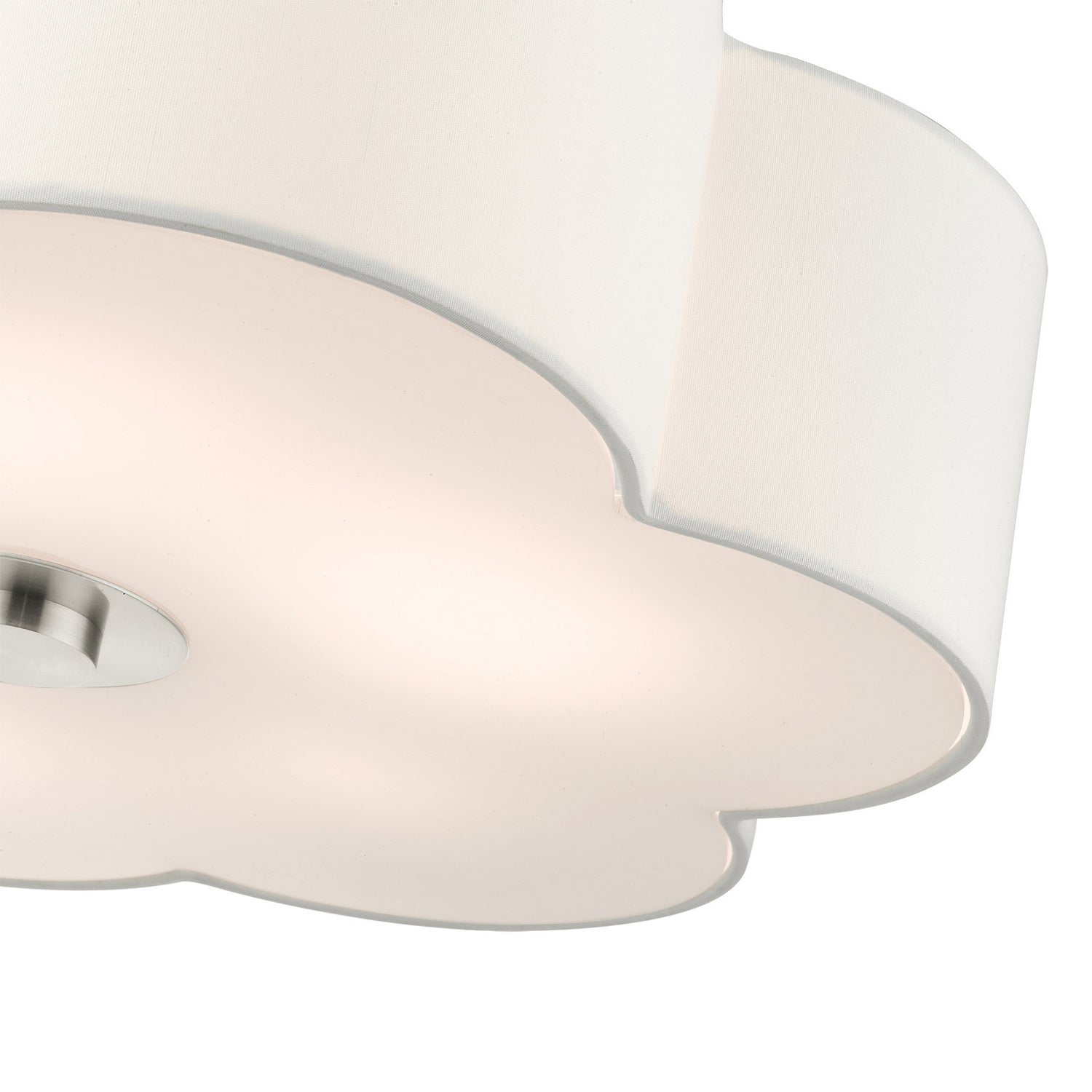 Livex Lighting - 52158-91 - Five Light Semi Flush Mount - Chelsea - Brushed Nickel