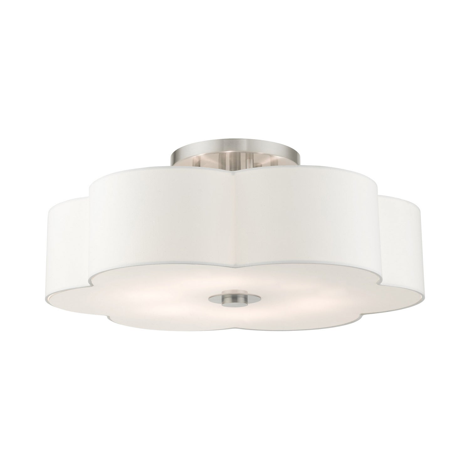 Livex Lighting - 52159-91 - Six Light Semi Flush Mount - Chelsea - Brushed Nickel